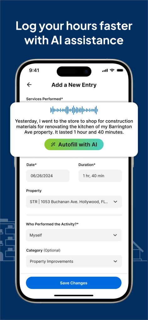 Track your Material Participation