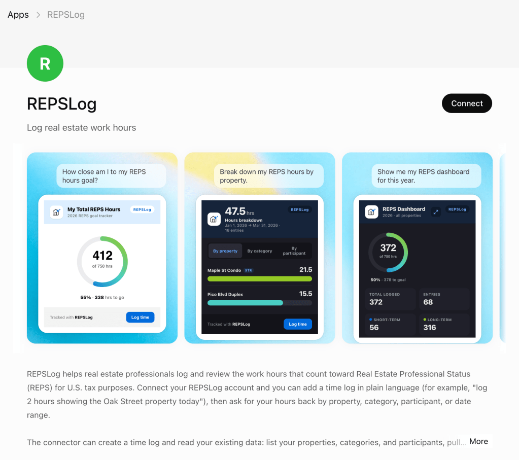REPSLog App on ChatGPT