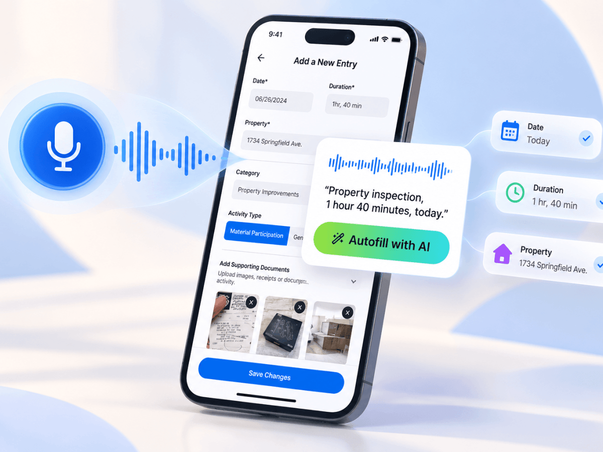 How Can I Log Material Participation Hours Faster by Voice? Voice Logging in REPSLog for REPS Status or the STR&nbsp;Loophole